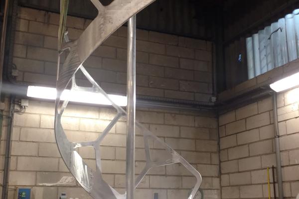 Aluminium draaitrap.
